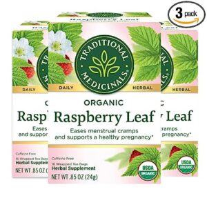3 boxes of organic raspberry leaf tea for postpartum and pregnancy.